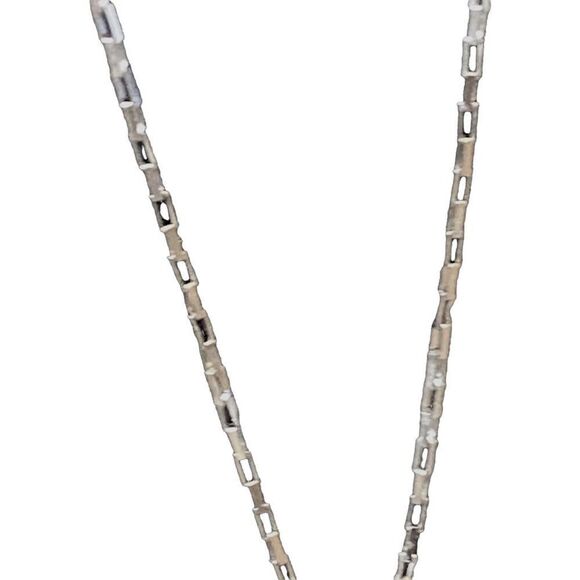 Sterling Silver 925 Love Crystal 9” Necklace - Picture 3 of 8